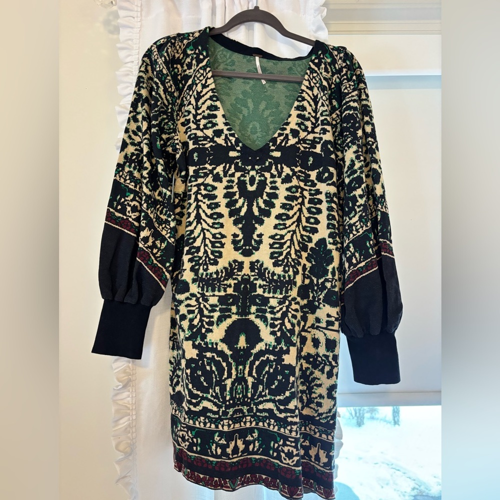 Free People Music & Lyric Long Sleeve Dress